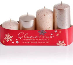 Bartek Candles gyertya Glamour Mix 40/55-70-85-100 cappuccino