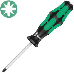 Wera surubelnita electrician WERA 350 SK Lasertip PZ0 Pozidriv 4 x 60 x 81 mm maner verde antirostogolire Kraftform Plus 05009340001 (WR05009340001) Surubelnita