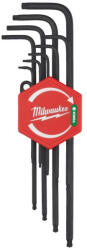 Milwaukee Torx L-alakú kulcs készlet 9 részes T10-T50 4932492693 (4932492693)