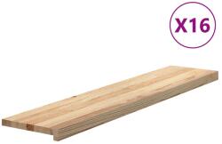 vidaXL Lépcsőfokok 16 db Kezeletlen tömör tölgy 120x25x2 cm 3282934 (3282934)