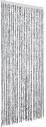 vidaXL fehér és szürke zsenília rovarfüggöny 100 x 230 cm 2.45 kg (377370VidaXL)