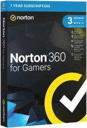 Symantec 360 Gamers vírusirtó és csalás elleni védelem, VPN, jelszókezelő, biztonsági mentés 50 GB, 1 év, 3 eszköz, 1 felhasználó (21423286)