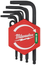 Milwaukee Torx L-alakú kompakt kulcs készlet 9 részes T10-T50 4932492703 (4932492703)