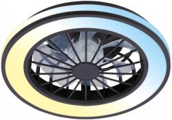 Brilo - Таванен вентилатор VENTURO с LED и възможност за димиране, 24W/230V, 3000-6500K, черен + дистанционно управление (BL2362)