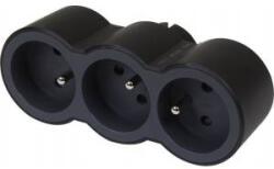 Legrand HELMO Splitter 3x2P+with front black/graphite 049434