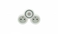 Plastrol Two-fold plug-in splitter with/u with switch R-21WS/B W-72002