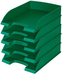 Leitz letter basket standard A4, pack of 5, letter tray in premium quality, stackable storage compartments as desk organiser, can be combined with Plus series, green, 52270055 (B00HVX9SL6)