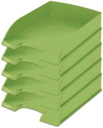 Leitz letter tray A4, pack of 5, stackable storage compartments, Blue Angel, recycling range, green, 52275050 (B0C7CXZF7J)