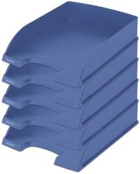 Leitz letter tray A4, pack of 5, stackable storage compartments, Blue Angel, recycling range, blue, 52275030 (B0C7CXVG57)