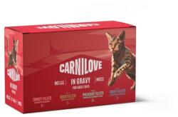 CARNILOVE Cat Pouch Gravy Multipack 12x85 g ízletes szószban készült filé csomag felnőtt macskák számára