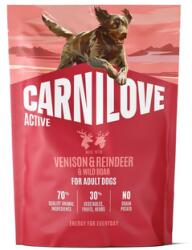 CARNILOVE Active Dog Venison and Reindeer Adult 1, 5 kg szarvas, rénszarvas és vaddisznó, felnőtt kutyák számára