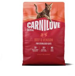 CARNILOVE Active Cat Beef and Venison Sterilised 2 kg marha és szarvas, ivartalanított macskák számára