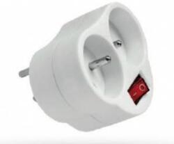 Elgotech Plug breaker with switch 2 sockets with/u RC-20W