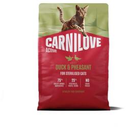 CARNILOVE Active Cat Duck and Pheasant Sterilised 2 kg kacsá és fácán, ivartalanított macskák számára