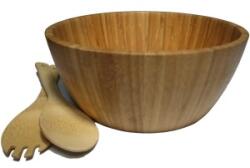 Grunberg Bol pentru Salata si 2 Ustensile, din Bambus, 25 x 25 x 10 cm, Grunberg (BM6356) Castron