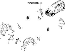 Original Renault Carenaj, pasaj roata ORIGINAL RENAULT 767488691R (767488691R)