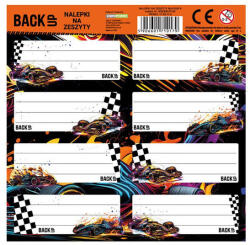 DERFORM BackUp 8 db-os füzetcímke - Neon Race - kétféle (NNZB8A70) (NNZB8A70) - pepita
