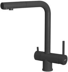 Elleci - Kihúzhatófejes mosogató csaptelep Tourmaline Plus pure Granitek G40 Nero - MGKTOP40 (Elle-MGKTOP40)