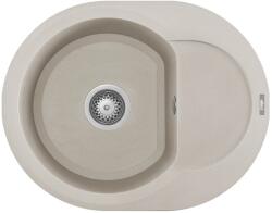 Elleci - Csepptálcás gránit mosogatótálca Easy ROUND 600 G39 Bianco soft - LGYR6039 (Elle-LGYR6039)