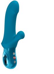 FUN FACTORY Vibrator Bi Stronic Curve Fun Factory, 8 Moduri Impingere, 6 Moduri Vibratii, Silicon, USB, Albastru, 23.8 cm Vibrator