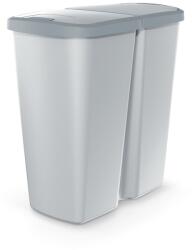  Hulladékgyűjtő Prosperplast COMPACTA Q DUO, 45 l hamu színben, világosszürke fedéllel (611430)
