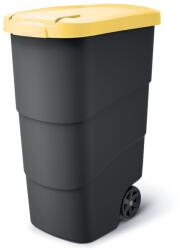 Prosperplast Wheeler 90 l szemetes kuka antracit sárga fedéllel (611393)