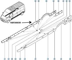 Original Renault Elemente decorative/protectie, panou lateral ORIGINAL RENAULT 76 8F 300 03R (76 8F 300 03R)