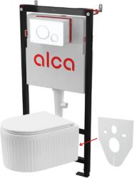 INVENA GLAMOUR örvényes wc csésze Alca falsík alatti tartállyal, nyomólappal és lassú záródású ülőkével - WC SZETT-GLAMOUR QFS (WC SZETT-GLAMOUR QFS)