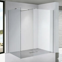 STUXI Milano Kombi Walk-in zuhanyfal, 110x90 cm, 8 mm vastag vízlepergető biztonsági üveggel, 200 cm magas, króm