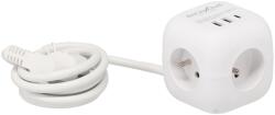 Chomik Prelungitor cub 3 prize 230V + 3USB, 1, 5m, alb 62909 (KAB2578)