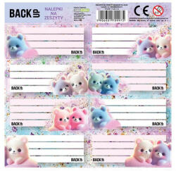DERFORM BackUp 8 db-os füzetcímke - Pastel Teddy Bear - kétféle (NNZB8A23) (NNZB8A23)