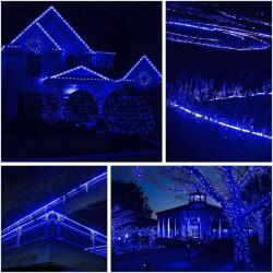  Karácsonyi világítás, 78 m, 1872 LED, Fényes cső, Kék, Transzformátor, 8 fényjáték, Szakaszolható, 220 V, Alista Home