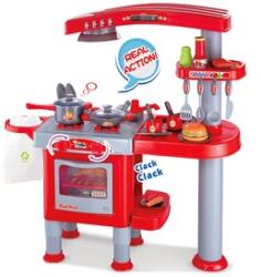  Bucătărie de jucărie cu 33 accesorii - roșie, mare (510400029) Bucatarie copii