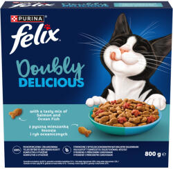 FELIX Doubly Delicious lazac&óceáni hal&cékla száraz macskaeledel 800g