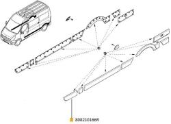 Original Renault Elemente decorative/protectie, panou lateral ORIGINAL RENAULT 80 82 101 66R (80 82 101 66R)