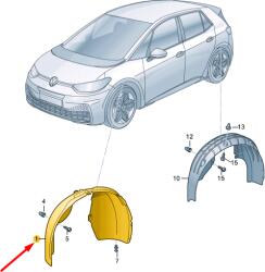 Original Vw Group Carenaj aripa fata stanga ORIGINAL VW GROUP 10A809957C (10A 809 957 C)