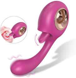 Sex HD - vibrator pentru lins și punctul G (roșu) (6936764703977) Vibrator