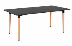 Leziter Silla 150 cm szögletes étkezőasztal fekete (LN-102-15090-RE-BL) - gardenet
