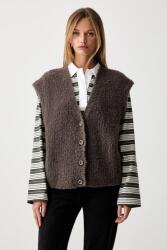 American Vintage mellény női gyapjú hozzáadásával - barna M/L