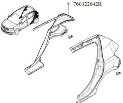 Original Renault Aripa ORIGINAL RENAULT 760322642R (760322642R)