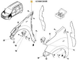 Original Renault Aripa ORIGINAL RENAULT 631001301R (631001301R)