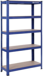 SONGMICS Polcos állvány, 130kg polconkénti teherbírással, kék 150x75x30cm (GLR30Q)