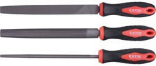 Extol Premium fémreszelő klt. , 3 db (lapos, félkerek, kerek), 200mm, vágat: 2, gumis műanyag nyél (8803610)