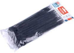 Extol kábelkötegelő 7, 2×300 mm 100db, többször használható (oldható) fekete nylon; UV-, sav- és lúgálló (8856258)