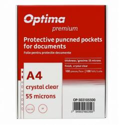 Optima File protectie cristal A4, 55 microni, 100 buc. /set, Optima Premium (OP-503105500)