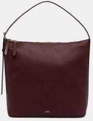 APC A. P. C. Vászontáska női bőr sac vera - burgundia Univerzális méret