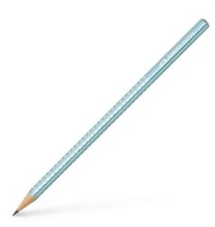 Faber-Castell Ceruza Faber-Castell Sparkle, B, gyöngyházfényű mentaztürkiz ergonomikus háromszögletű grafitceruza
