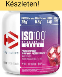Dymatize Iso 100 Clear 512 g Wild Berry Lollipop (Erdei Gyümölcsös Nyalóka)
