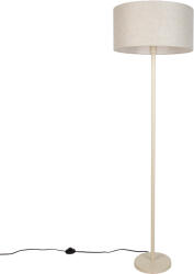 QAZQA Japandi állólámpa bézs világosbarna búrával 50 cm - Simplo (111587)