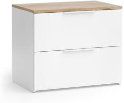 Vicco Wido 2 fiókos komód 60×50×40 cm - Fehér / Sonoma